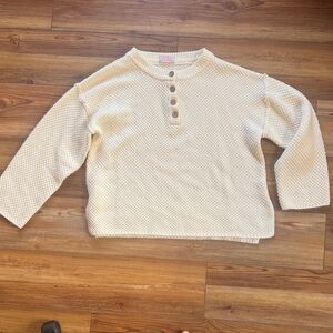 Cream Cropped Boutique Sweater